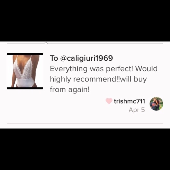 New! Sexy White Lace Bodysuit - Picture 7 of 7